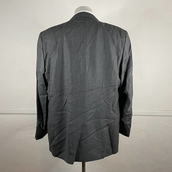 Pronto Uomo Blazer Sport Coat Mens 46L Green Check Silk Wool Two Button - Picture 4 of 8